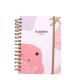 Paper Cover Custom Logo A5 Pink Spiral Weekly Monthly Manifestation Goal Diary Journal Planner Agenda Notebook