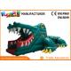 Green Shark Inflatable Obstacle Course Tunnel / Assault Course Bounce House