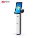 23.6 Inch Curved Self Service Touch Screen Kiosks Qr Code Scanner Printer