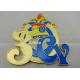 2D or 3D CY Carnival Medal by Zinc alloy with Soft Enamel, Gold Plating, Flat Back Side
