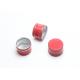 20mm Red Screw Aluminum Ropp Caps With PE Gasket GMP CE Certificated