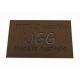 Twill Embossed Custom Leather Labels Merrow Border Washable For Clothing Jeans