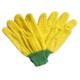 Yellow Warm Fleece Gardening Working Gloves With Knit Wrist For Winter Use