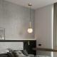 Nordic Modern Hotel Lighting Brass Copper Chandelier Lamp White Glass Ball Led Pendant Light