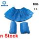 Customized Size Disposable Shoe Covers , Blue Shoe Cover With  Elastic