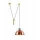 Brushed Brass Modern Hanging Pendant Lights Copper Shape Up Hemisphere