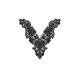 Fashion black color embroidery trimming embroidery lace collar