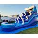 Kids Rental Event Inflatable Water Slides For Pool Blue Wave Water Slide With Pool