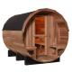 PreBuild Solid Red Cedar Wood Barrel Sauna Steam with 4.5KW Electric Stove