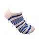 Customized Logo Mens Ankle Length Dress Socks Striped Snagging Resistance For Summer