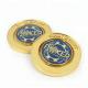 Custom Club Logo Shiny Gold Plating Double Side Circle Shape Zinc Alloy Coin For Souvenir Gift