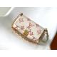 Favorite Creme Mini Sling Bag Branded  LV Rose Trianon Two Monogram Empreinte Leather