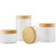 Cosmetic Clear Plastic Storage Jar Empty Refillable With Bamboo Cap