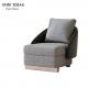 Black Grey High Back Single Seater Sofa Wingback Accent Chair Gray Italian 78cm