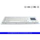 Flat Non-Protruding Short Travel Key Industrial Keyboard With Touchpad In