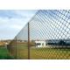 Anti Corrosion Black 2m High Steel Chain Link Fencing With Vinyl Coated