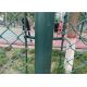 PVC Coated Chain Link Diamond Temporary Mesh Fencing 4.0mm For Boundary