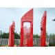 Outdoor Part Red Color Metal Decorations Crafts Chinese Paper Cutting