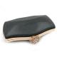 Beautiful diamond leaf locks decorative purse box clasp iron metal frame with gold