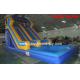 Blue Inflatable Water Slide 0.55mm PVC Tarpaulin For Amusement Park RQL-00303