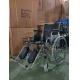 Elderly Care Folding Transport Wheelchair With Detachable Desk Armrest Elevating Footrest