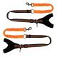 Fashion Dog Collars And Leashes With Elastic Extended Retractable Nylon Braided Rope