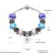 SJ New Arrival Jewelry SJPDRH051 Sakura Pendant Love Heart Round Colorful Charming Glaze Beads Bracelet as Gift for Girl