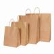 Recyclable Shopping Brown Gusset Paper Bags Brown Carrier Bags With Handle