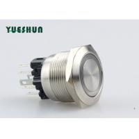 Illuminated Momentary Push Button Switch , Flat Style Push Button Momentary Switch