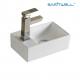 AB8402 Single hole modern ceramic basin sanitary ware white table above counter basin top rectangular lavabo bowl