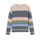 O Neck Striped Bespoke Sweaters Unisex Long Sleeve Knitted Pullover