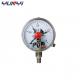 Stainless Steel Hydraulic Electric Contact Manometer Medical Oxygen Pressure Gauge