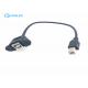 30cm Panel Mount USB Printer Cable , Electric Parts Industrial Cable Assemblies