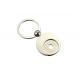 Metal Personalised Shopping Trolley Coin Keyring Car Round Zinc Alloy
