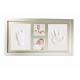 Acrylic Glass Baby'S First Year Picture Frame With Clay Handprint / Footprint Mold