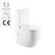 ISO Modern 2 Piece Toilet Bowl Soft Cover Cyclone Flush Toilet For Hotel Home