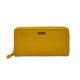 Yellow Slim Genuine Leather Wallet Lychee Pattern Long Purses For Women WA04