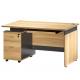 Melamine Faced Chipboard Office Computer Desk With Lock Drawers Fruit Wood Color