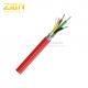 16AWG 4 Cores Solid Shielded FPLP  Fire Alarm Cable Plenum-Rated PVC Jacket