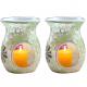 Crackled Mosaic Glass Votive Candle Holders