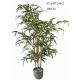 CE Artificial Decorative Trees , Artificial Bamboo Tree Lush Vibrant Leaves Real Bamboo Stems