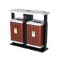 Wood Plastic Composite SGS 50L Two Compartment Trash Can