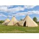 Waterproof Wood Canvas Tipi Event Camping Teepee Tents With Inner