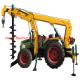 Wooden Pole Erecting By Solar Ground Drill Earth Auger Hole Digger Spiral Piling