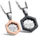 New Fashion Tagor Jewelry 316L Stainless Steel couple Pendant Necklace TYGN304