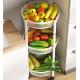 OEM Vertical 360 Degree Rotating Storage Rack  Floor Standing Rotatable Vegetable Basket