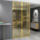 Gold Metal Curtain Room Divider Stainless Steel Bright Living Room Decorative Partition