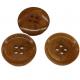 Dye Brown Color 36L Natural Corozo Buttons With Rim Environment Friendly