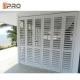 White Color Horizontal Fixed Aluminum Louver Window For Commercial House