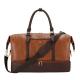 PU Leather Weekender Bag , Travel Duffel Bags With Shoe And Laptop Compartment